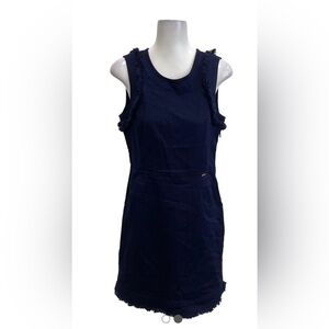 Armani exchange NAVY BLUE ROUNDNECK RIP HEM DRESS
